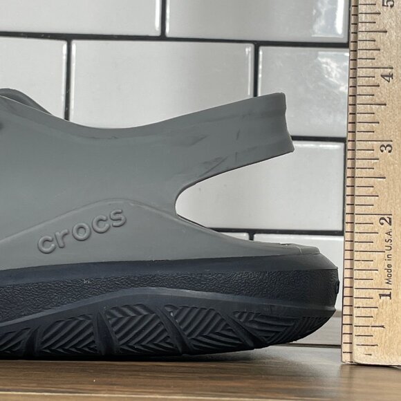 CROCS Swiftwater Expedition Mens Size 12 Shoes Gray Black Adventure Sandals - Picture 11 of 16